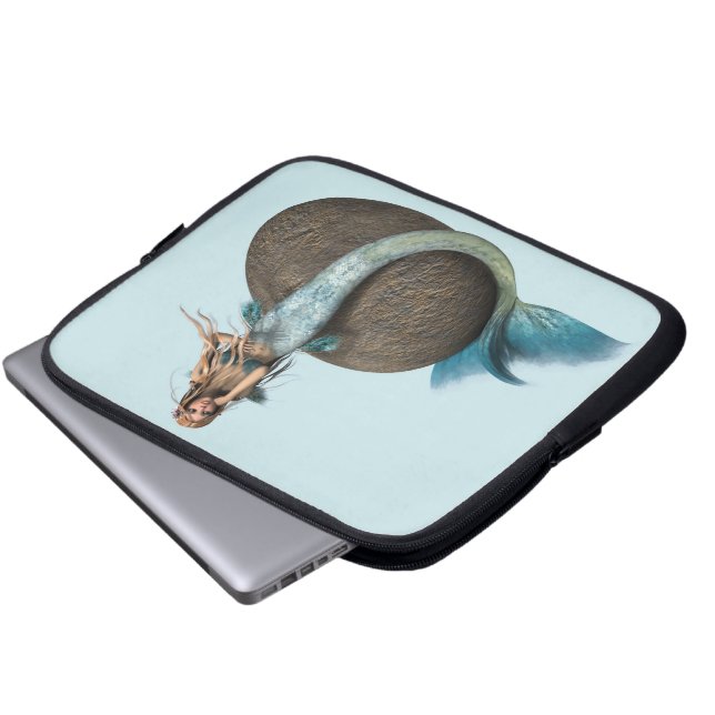 Sad Mermaid Laptopschutzhülle (Vorne Knopf)