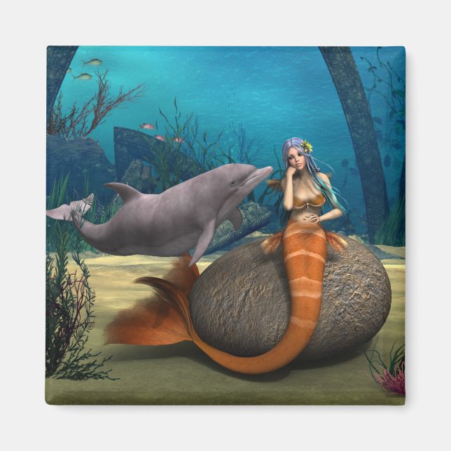 Sad Mermaid Magnet (Vorne)