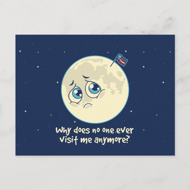 Sad Moon Postkarte (Vorderseite)