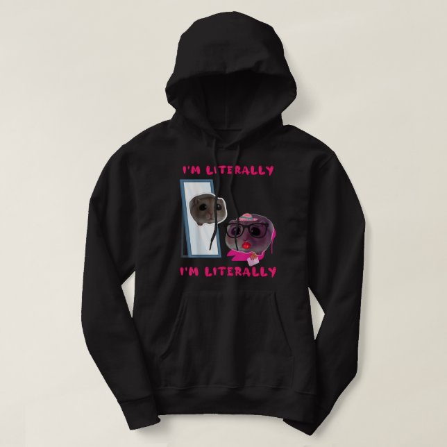 Sad Mouse Meme Funny Hamster Hoodie (Design vorne)