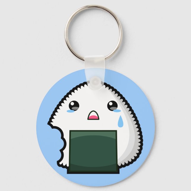 Sad Onigiri Schlüsselanhänger (Vorderseite)