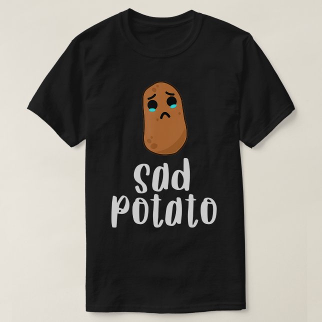 Sad Potato Food Spaß Gemüsegeschenk Kawaii T-Shirt (Design vorne)
