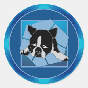Sad Puppy Runder Aufkleber