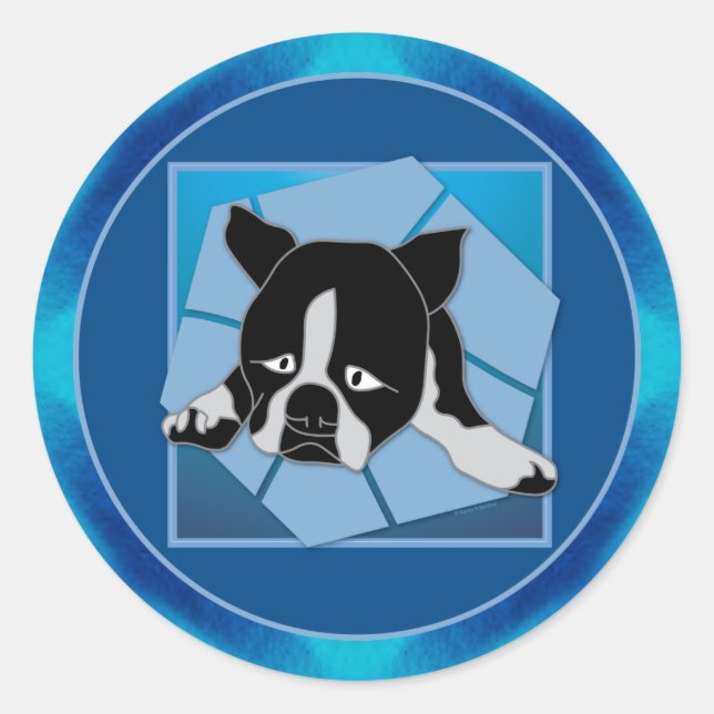 Sad Puppy Runder Aufkleber (Vorderseite)