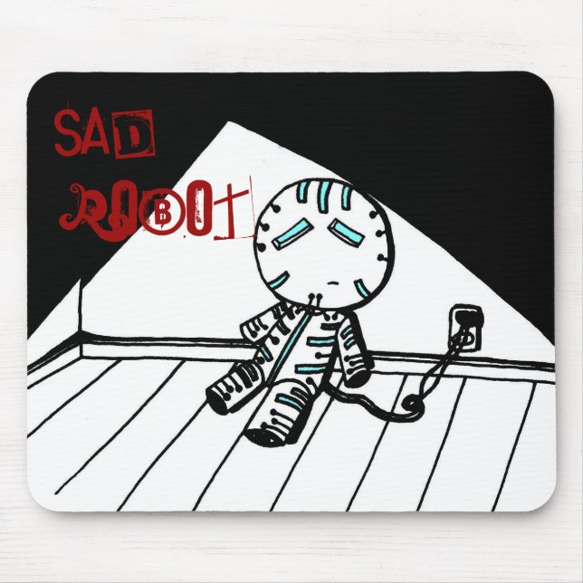 Sad Robot Mousepad (Vorne)