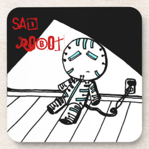 Sad Robot Untersetzer - Set von 6 Jahren