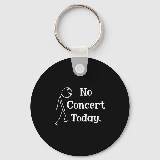 Sad Stick Figure Music Concert Lovers Tee - No Con Schlüsselanhänger (Vorderseite)