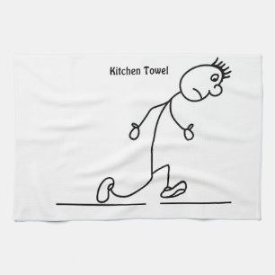 Sad Stickman Kitetücher Geschirrtuch
