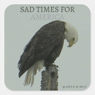 SAD TIPP FÜR AMERIKA - QUADRATISCHER AUFKLEBER