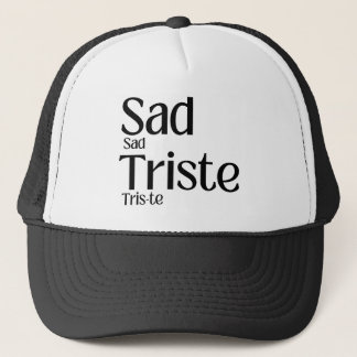 Sad Triste Educational Learning Vocabulary Flashca Truckerkappe