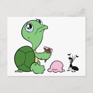 Sad Turtle Happy Ant Postkarte