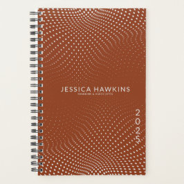 Saddle Brown Pop Dots Year Planer