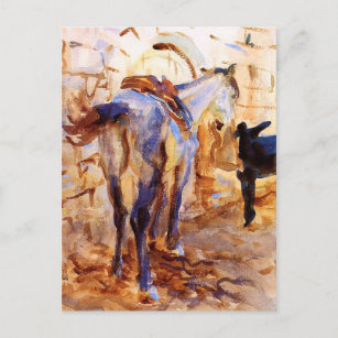 Saddle Horse, Palästina von John Singer Sargent Postkarte