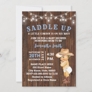 Saddle Up a Little Cowboy ist seine Way Baby Dusch Einladung
