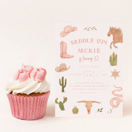 Saddle Up Cowgirl Geburtstagsparty Einladung