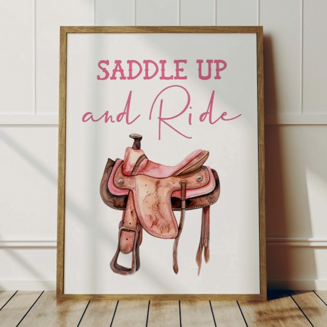 Saddle Up Cowgirl Poster Kids Western Room Decor (Von Creator hochgeladen)