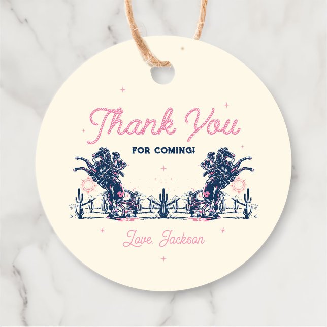 Saddle up First Rodeo Cowboy Birthday Geschenkanhänger (Von Creator hochgeladen)