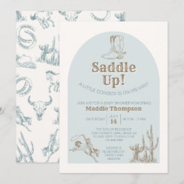 Saddle Up ! Invitation Baby shower Cowboy