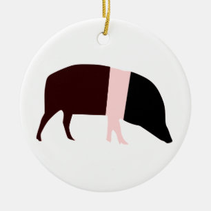 Saddleback Pig Custom Geburtstag Keramik Ornament