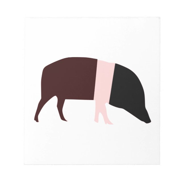 Saddleback Pig Notepad Notizblock (Vorderseite)