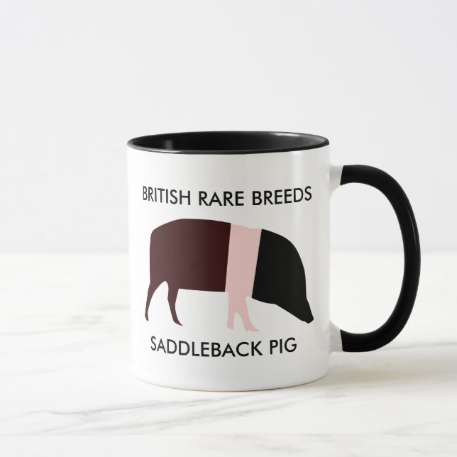 Saddleback Pig Tasse (Rechts)