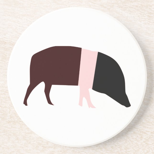 Saddleback Pig Untersetzer (Vorne)