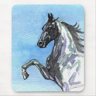 Saddlebred Pferdc$mousepad-schatten des Blaus Mousepad