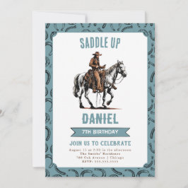 Saddup Cowboy Birthday Einladung
