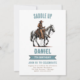 Saddup Cowboy Birthday Einladung