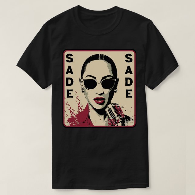 Sade 80er Original Fan Art T-Shirt (Design vorne)