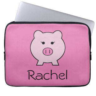 Sadie das rosa Schwein ~ niedliches Girly Kawaii Laptopschutzhülle