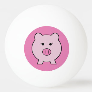 Sadie das rosa Schwein ~ niedliches Girly Kawaii Tischtennisball