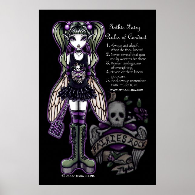 Sadie Gothic Faery Règles de conduite Poster (Devant)