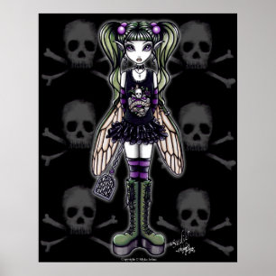 "Sadie" Gothic Punk Bug Pixie Poster