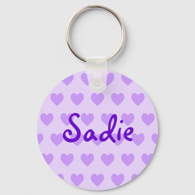 Sadie in Lila Schlüsselanhänger (Vorderseite)