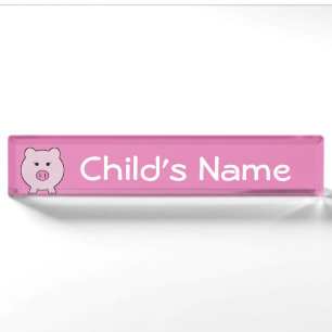 Sadie the Pink Pig ~ Niedlich Girly Kawaii Namensplakette