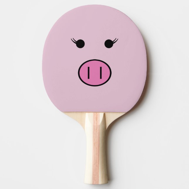 Sadie the Pink Pig ~ Niedlich Girly Kawaii Tischtennis Schläger (Vorderseite)