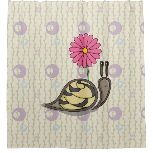Sadie the Snail Showvorhang Duschvorhang (Vorderseite)