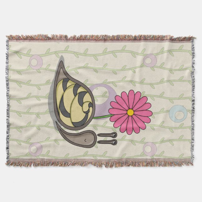Sadie the Snail Throw Blanket Decke (Vorderseite)