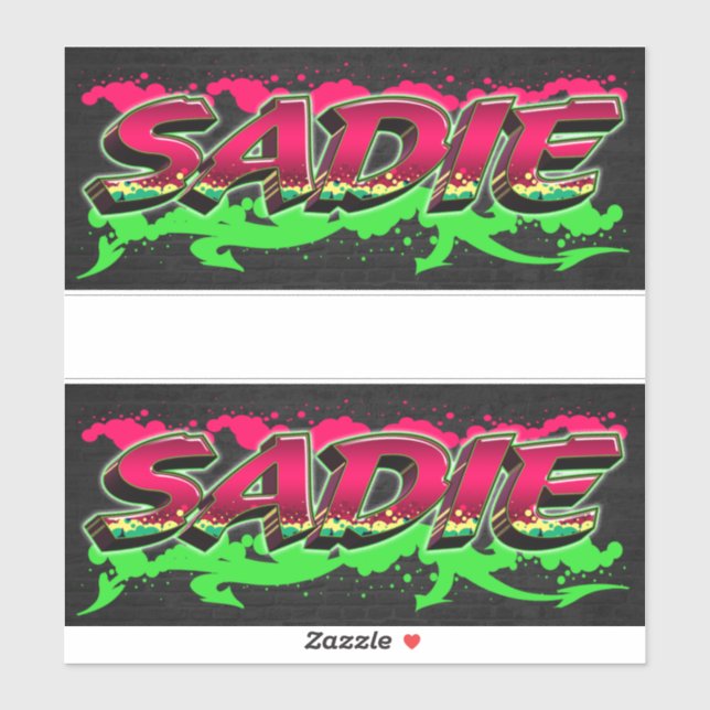 Sadie Vorname Name Graffiti Aufkleber Sticker (Blatt)