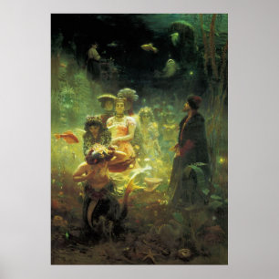 Sadko im Unterwasserkönigreich durch Ilya Repin Poster