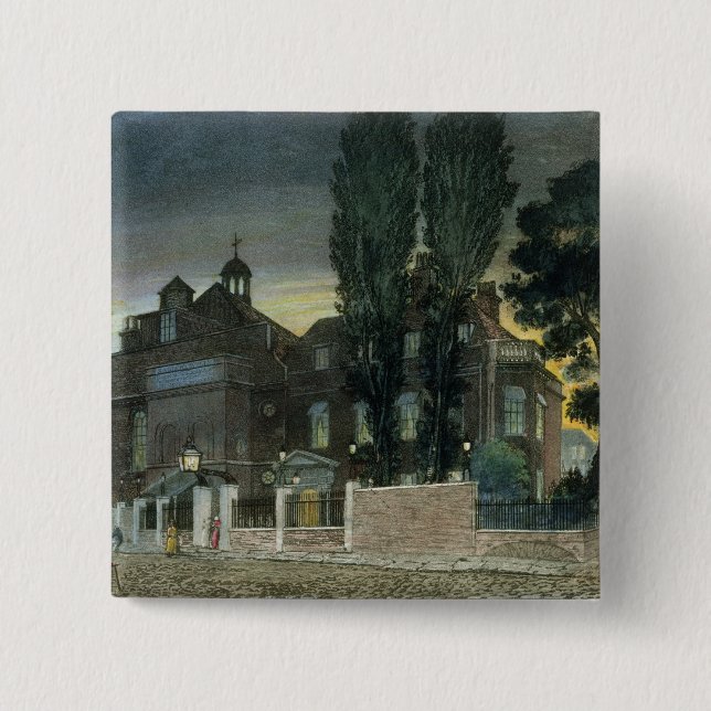 Sadlers Brunnen, 1826 (farbiger Stich) Button (Vorderseite)