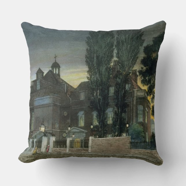 Sadlers Brunnen, 1826 (farbiger Stich) Kissen (Vorderseite)