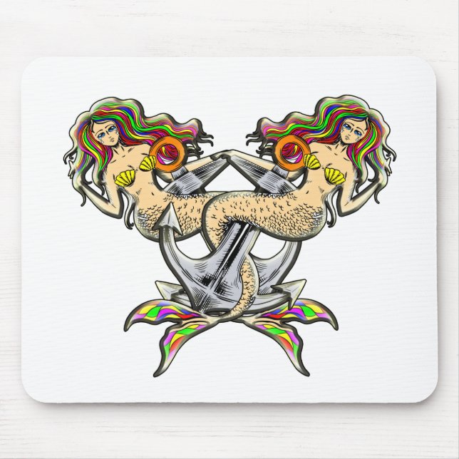 Sadly mermaids at anchor mousepad (Vorne)
