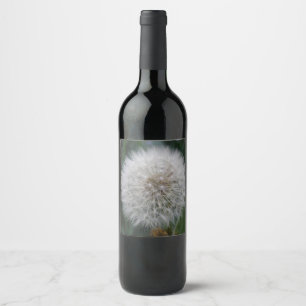 Säen der Löwenzahn-Blumen-Wein-Flaschen-Aufklebe Weinetikett