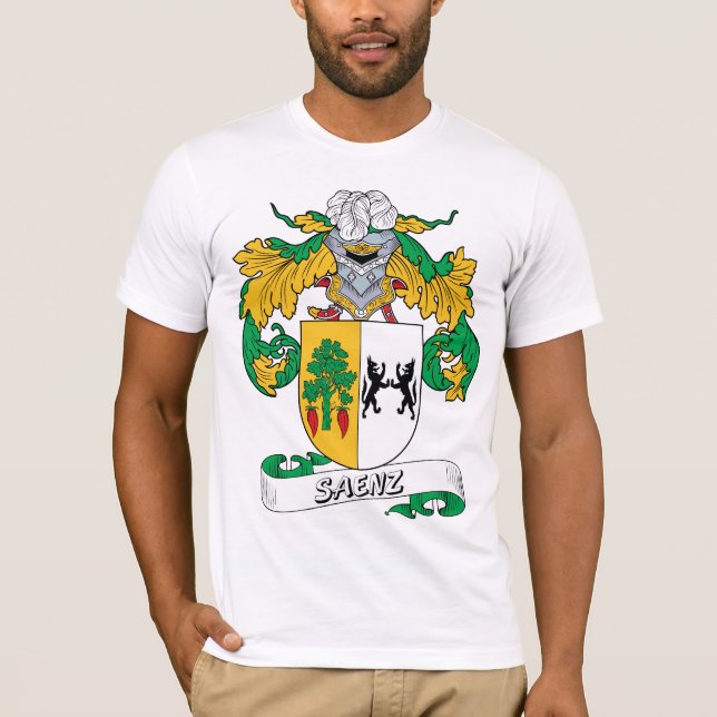 Saenz-Familienwappen T-Shirt (Vorderseite)