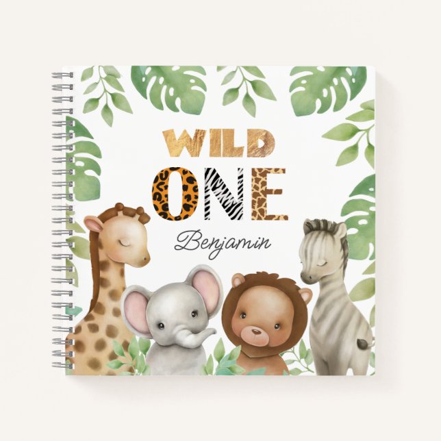 Safari 1er Anniversaire Livre d'Invité Carnet Spir (Devant)
