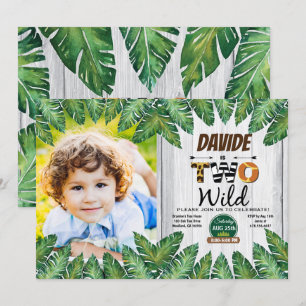 Safari 2. Geburtstag Party Foto Einladung