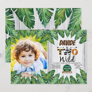 Safari 2. Geburtstag Party Foto Einladung