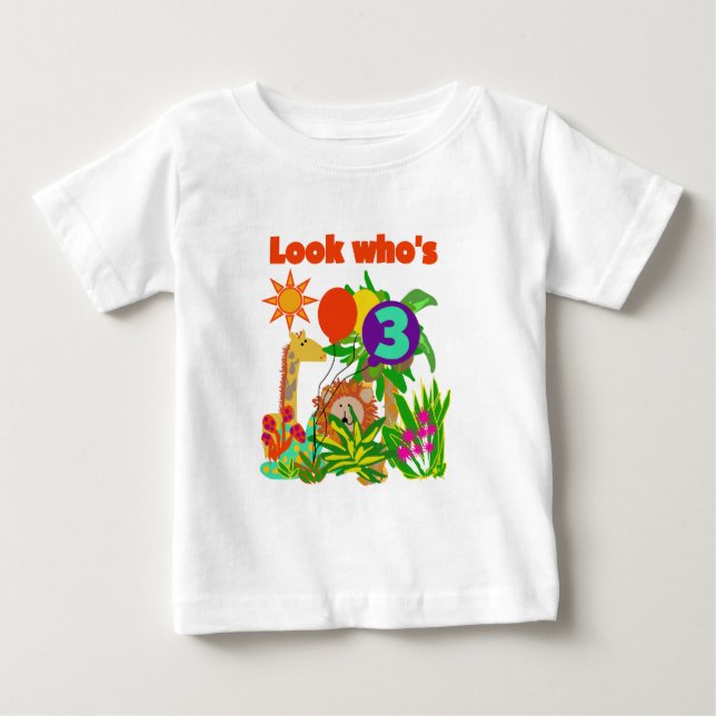 Safari 3ème anniversaire Tshirts et cadeaux (Devant)